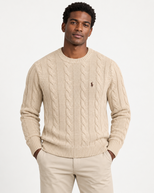 Ralph Premium Beige Cable Knit Jumper