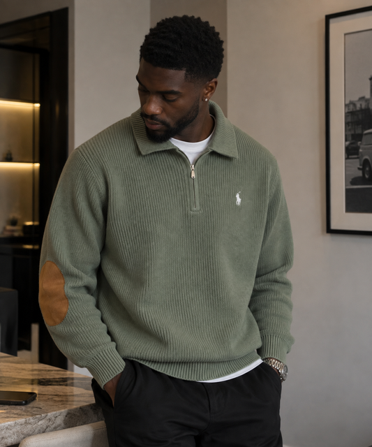 Ralph Green Knit ¼ Zip Pullover