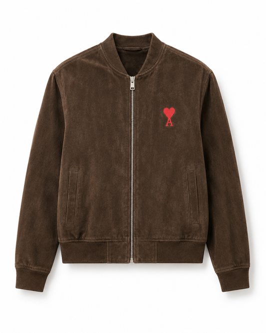 AMI Premium Brown Fleece-Lined Jacket
