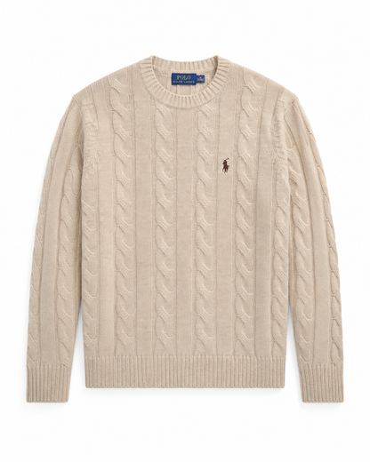 Ralph Premium Beige Cable Knit Jumper