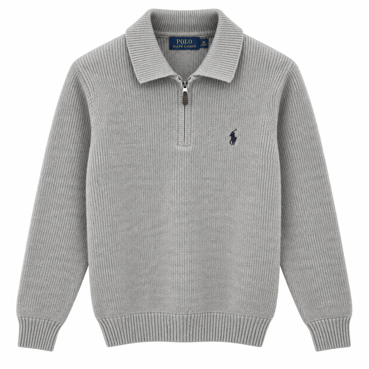 Ralph Grey knit zip pullover
