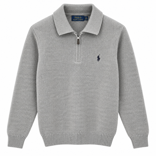 Ralph Grey knit zip pullover