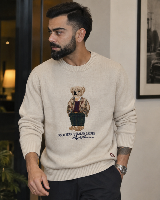Ralph Grey Teddy Bear Jumper - Unisex