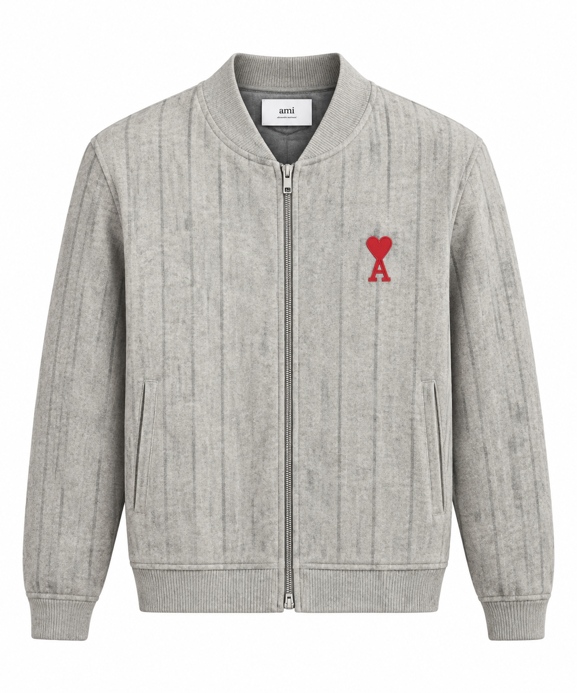 AMI  Grey Zip-Up Jacket