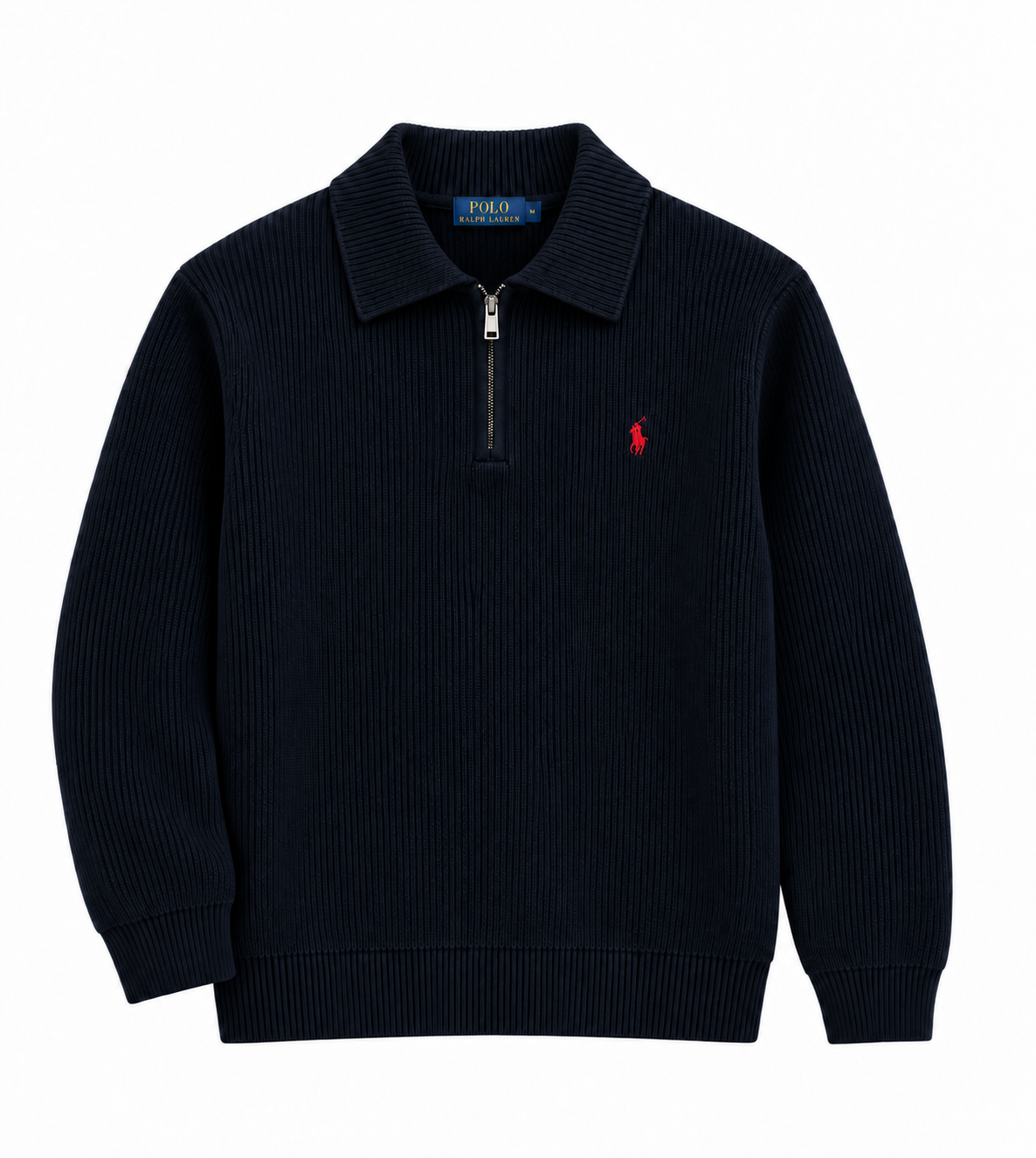 Ralph Black Knit ¼ Zip Pullover