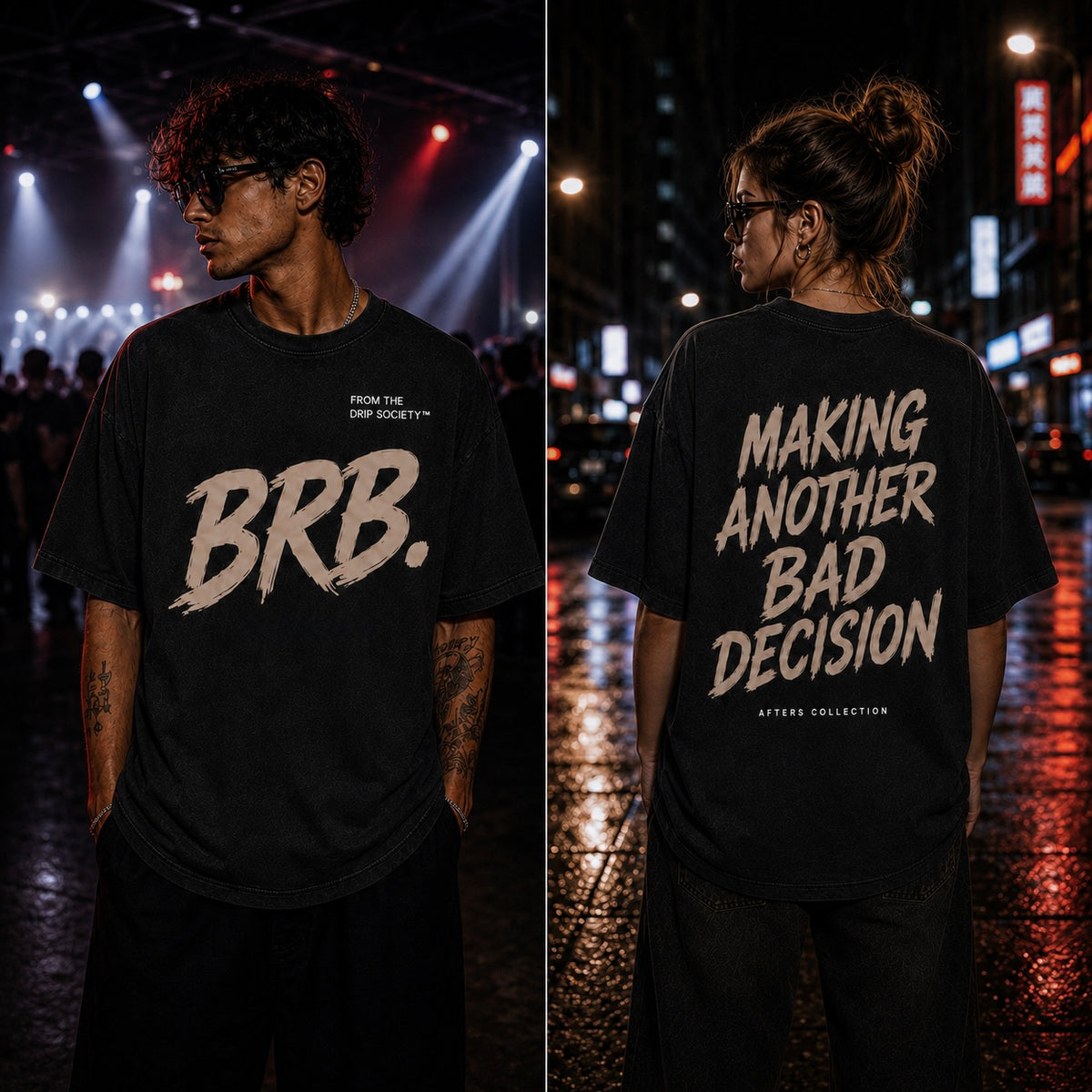 BRB Oversized Tee – Gone For The Night