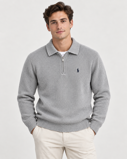 Ralph Grey knit zip pullover