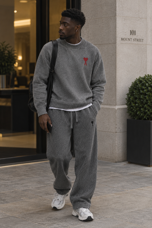 AMI Dark Grey Straight-Leg Joggers – Unisex