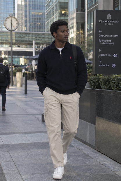 Ralph Black Knit ¼ Zip Pullover