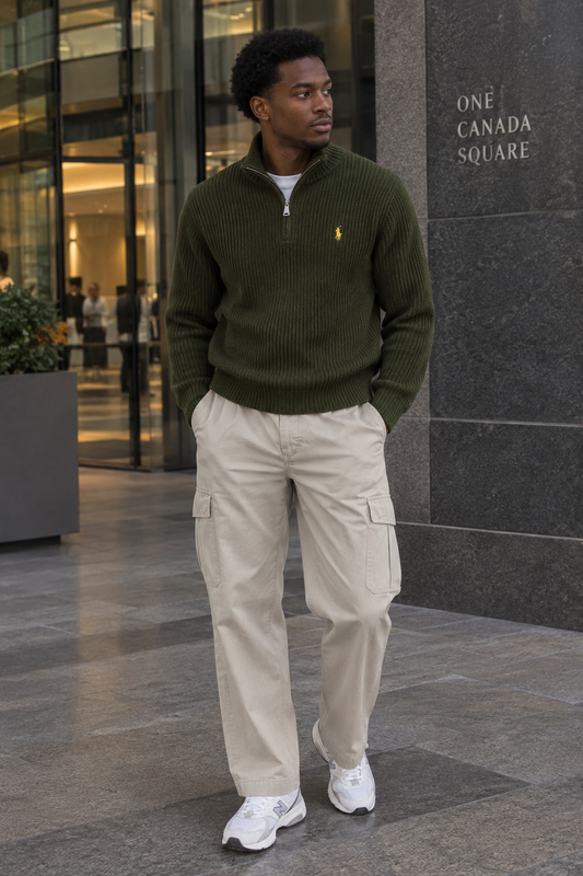 Ralph Green Knit ¼ Zip Pullover