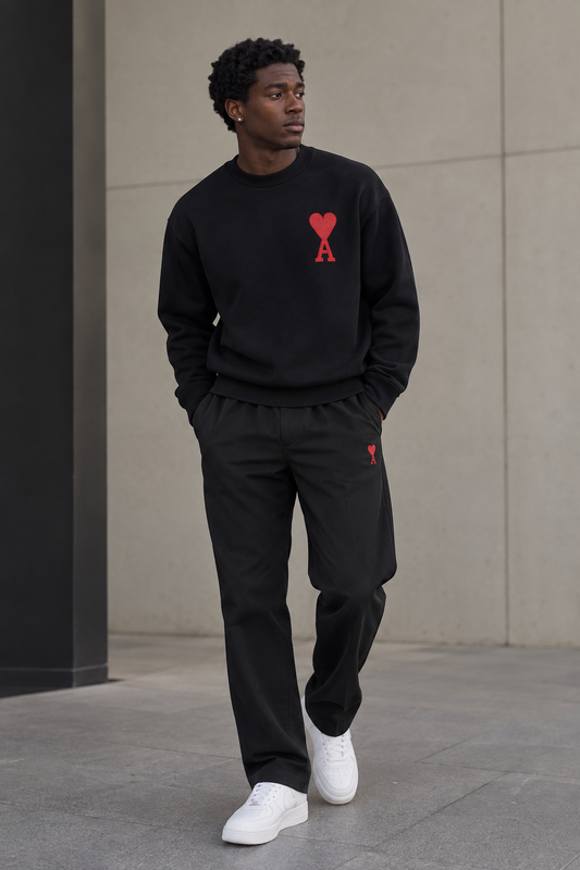 AMI Black Knit Jumper
