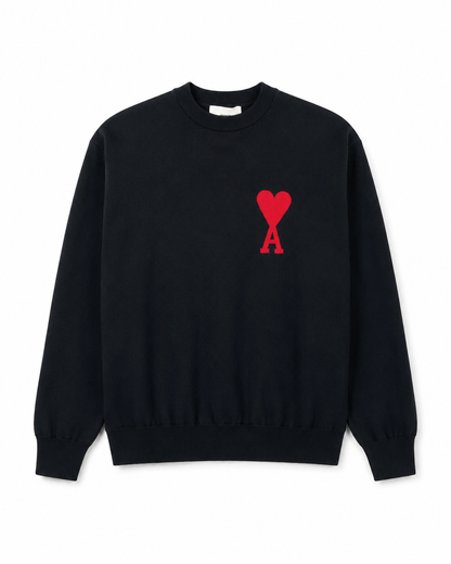 AMI Black Knit Jumper