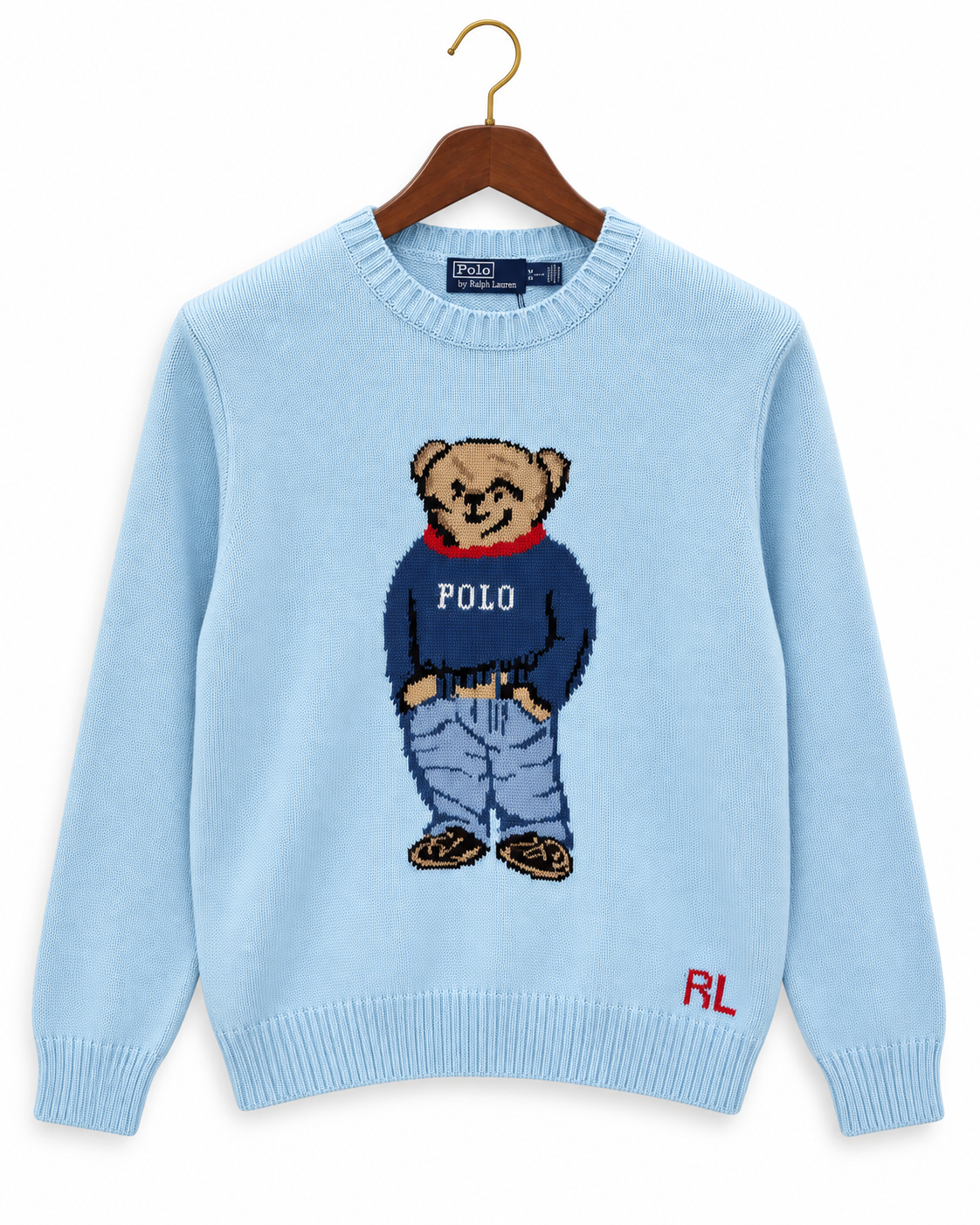 Ralph Premium Sky Blue Polo Bear Jumper