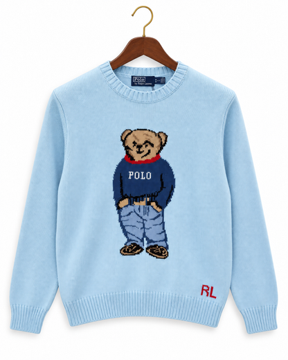 Ralph Premium Sky Blue Polo Bear Jumper