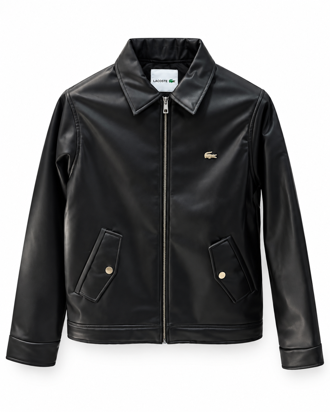 Lacoste Premium Black Leather Jacket