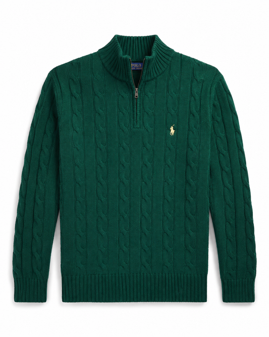 Ralph Green Knit ¼ Zip Pullover