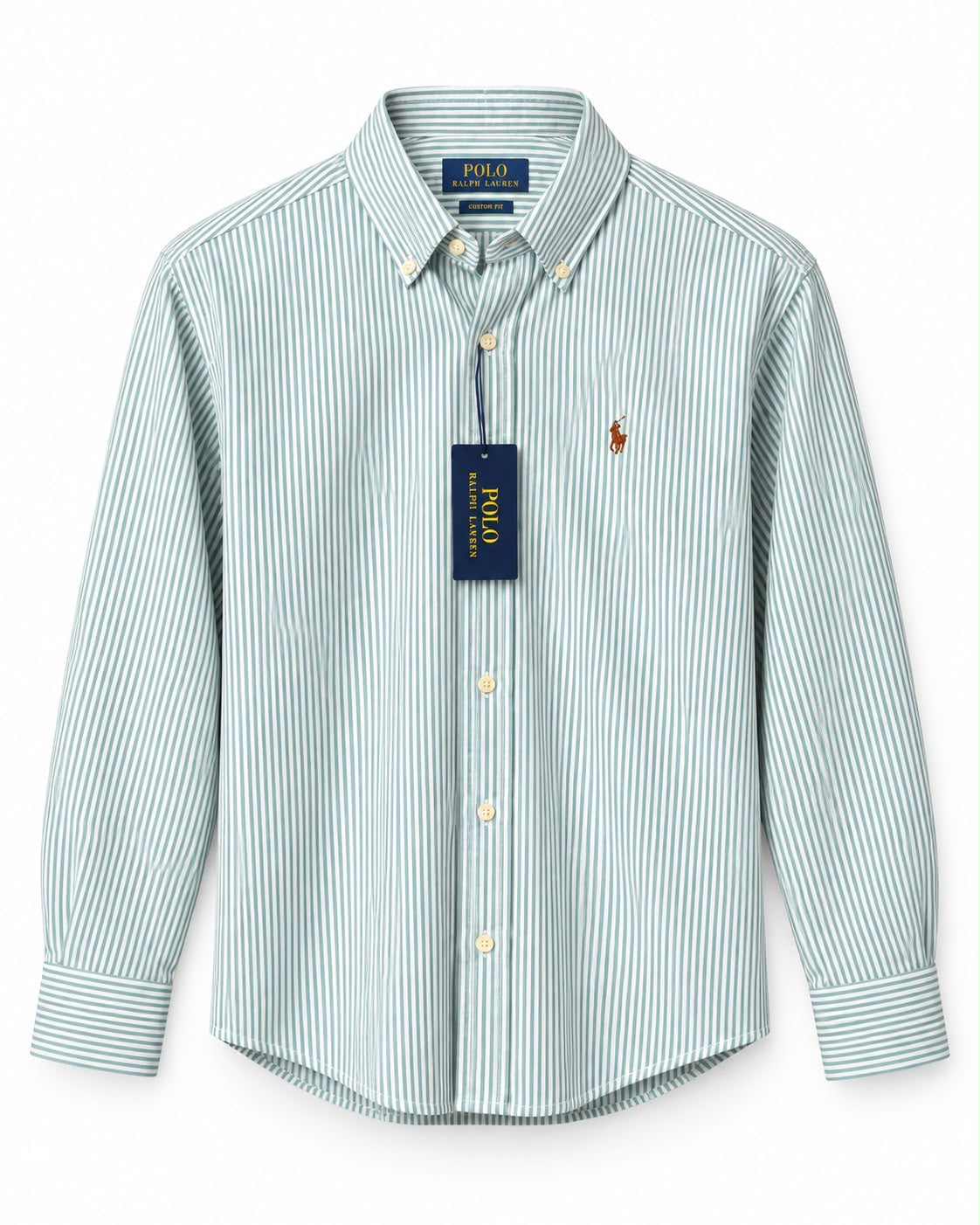 Ralph Light Green Striped Shirt