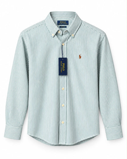 Ralph Light Green Striped Shirt